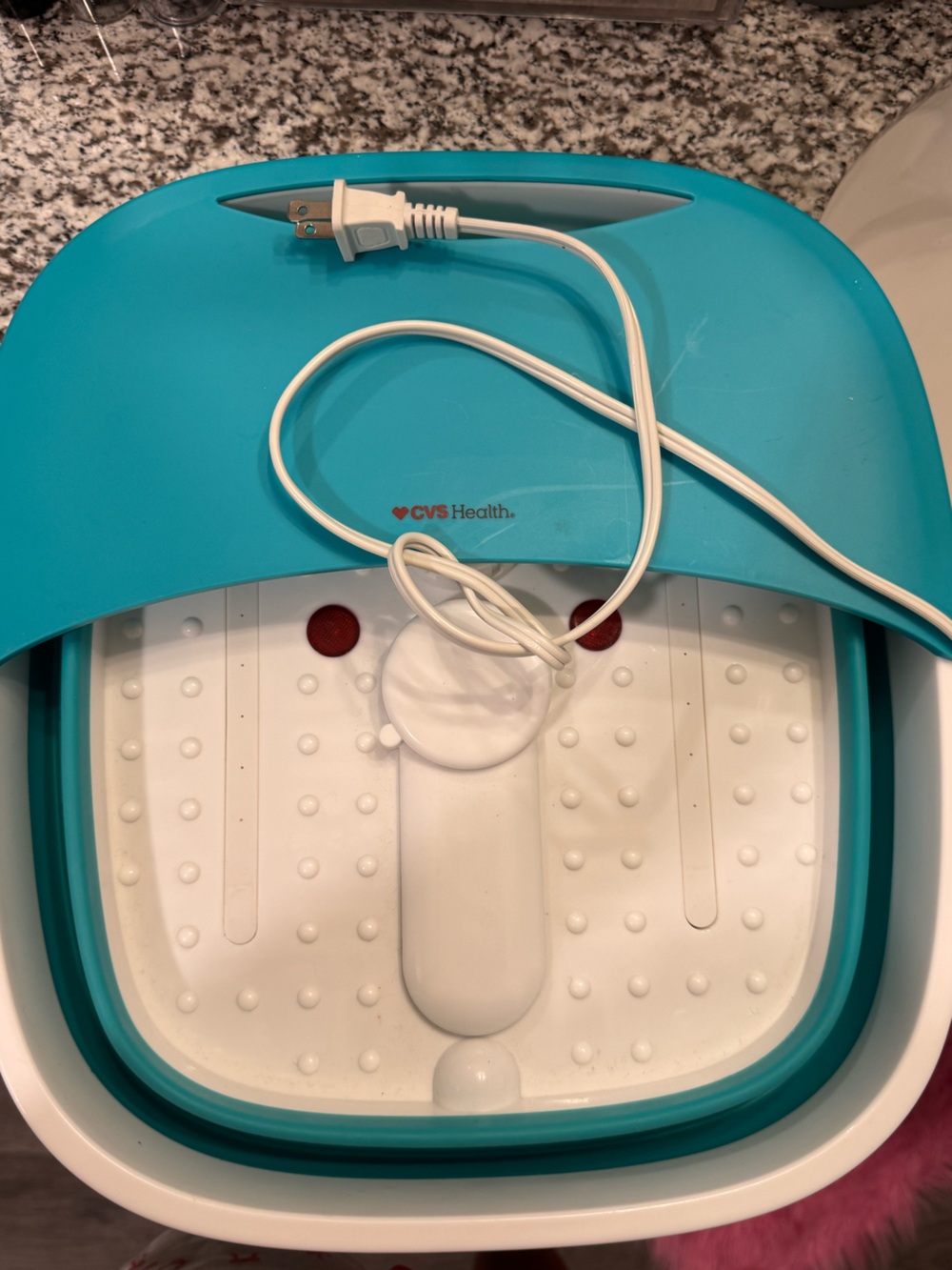 CVS Health Teal Electric Foot Spa Bath Massager